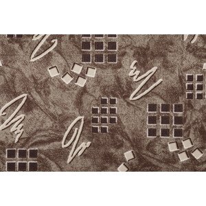AKCE: 398x85 cm Metrážový koberec Roines brown - Bez obšití cm Sintelon koberce