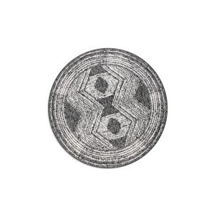 Kusový koberec Gemini 106029 Black kruh z kolekce Elle – na ven i na doma - 200x200 (průměr) kruh cm ELLE Decoration koberce
