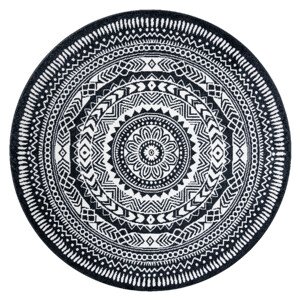 AKCE: 120x120 (průměr) kruh cm Kusový koberec Napkin black kruh - 120x120 (průměr) kruh cm Dywany Łuszczów