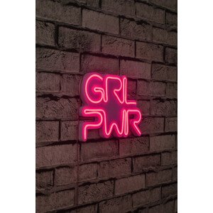ASIR Nástěnná dekorace s led osvětlením GRL PWR růžová 36 cm