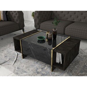 ASIR Konferenční stolek VEYRON černý, zlatý