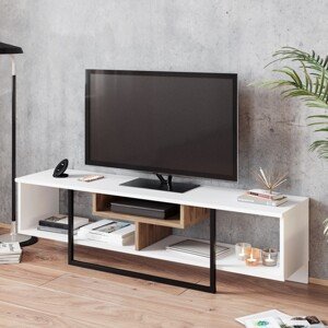 ASIR Televizní stolek ASAL 150 bílá černá dub