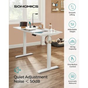 SONGMICS Nastavitelný elektrický rám stolu 107-175 cm bílý