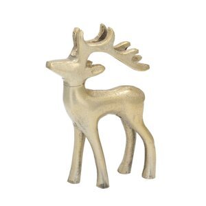 Dekorace Reindeer 11x3x14cm gold