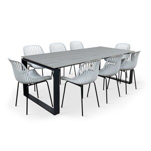Nábytek Texim Zahradní designový set - Strong + 8x židle GABY šedá