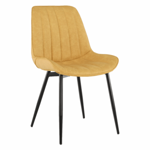 Tempo Kondela Židle HAZAL - žlutá/černá + kupón KONDELA10 na okamžitou slevu 3% (kupón uplatníte v košíku)